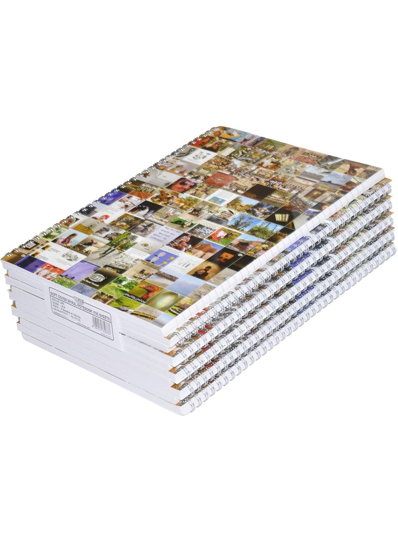 FIS Spiral Soft Cover Notebook Single Line A4, 100-Sheets 10-Piece - FSNBA41903S - Image 1